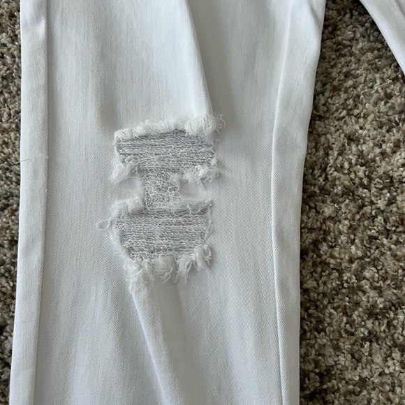 JUST USA white denim skinny pant with zip hem size 27 - Picture 6 of 8